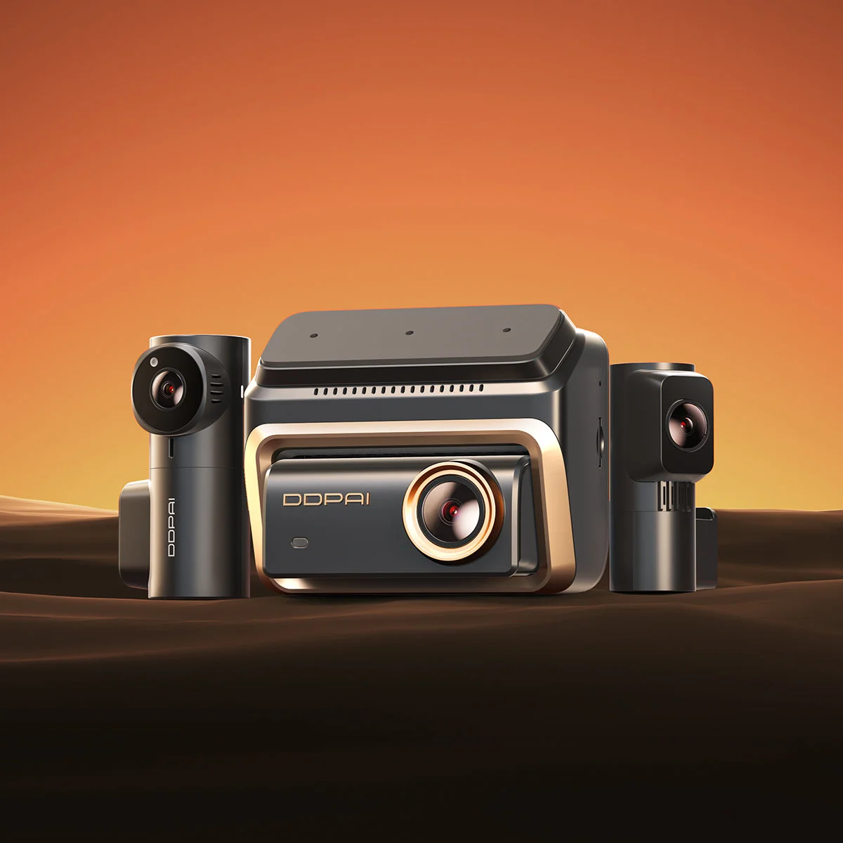 DDPAI Z90 Master 3-camerasysteem: front-, achter- en interieurcamera