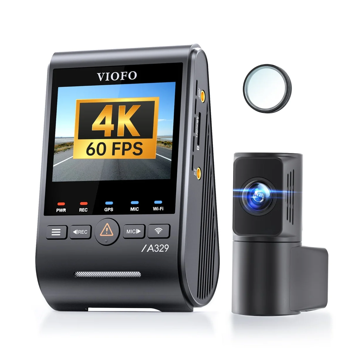 VIOFO A329S 2CH dashcam met voor- en achtercamera